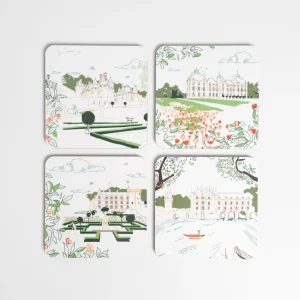 Coffret 4 dessous de verre - Châteaux de la Loire