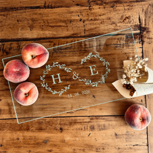 Plat de présentation en verre
