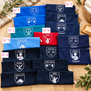Pochons de camp scout - brodé